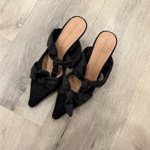 Black Bow Mules by Zara